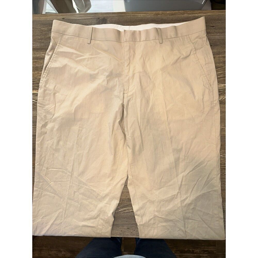 Nordstrom Mens Flat Front Dress Pants. Raw Hem. Size 38 Trim Fit. NWOT. P